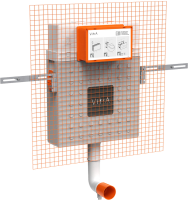 Смывной бачок скрытого монтажа VitrA V12 762-1740-01 + Кнопка смыва VitrA Root Square 740-2380 хром