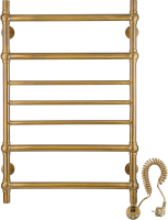 Полотенцесушитель электрический Secado Флоренция 4 85x55 см, подключение справа, бронза, лесенка, латунь