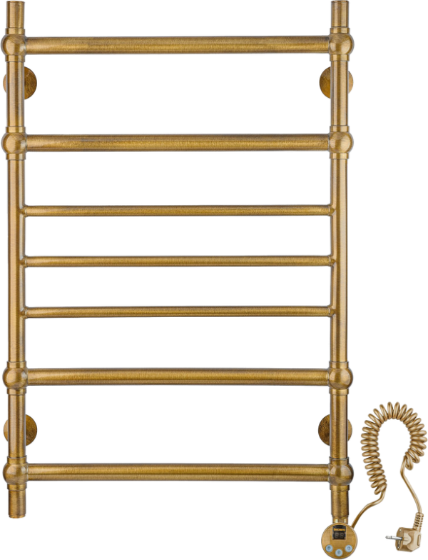 Полотенцесушитель электрический Secado Флоренция 4 85x55 см, подключение справа, бронза, лесенка, латунь