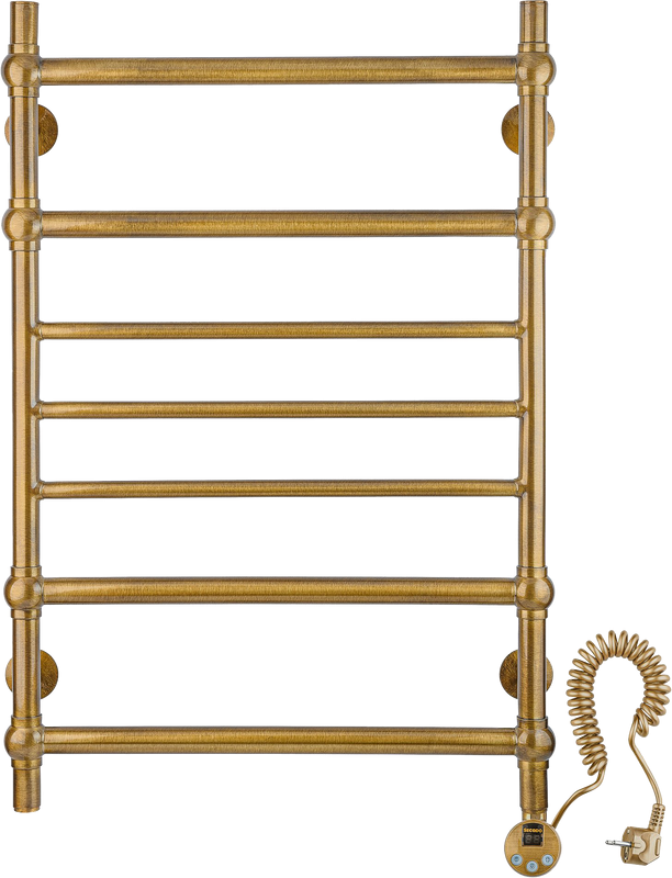 Полотенцесушитель электрический Secado Флоренция 4 85x55 см, подключение справа, бронза, лесенка, латунь