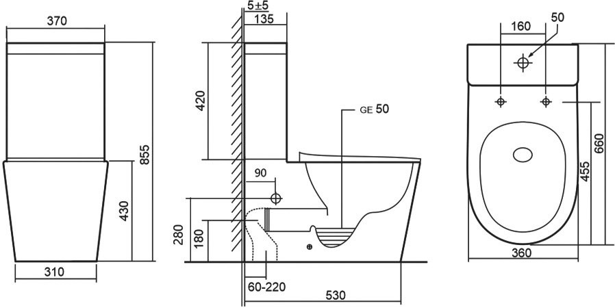 Унитаз-компакт напольный Abber Bequem AC1112T безободковый, с микролифтом, белый