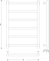 Полотенцесушитель водяной Secado Корато 1 85x55 см, матовый черный, лесенка