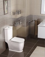 Унитаз-компакт напольный BelBagno Prado BB10150CP с микролифтом, бачок BB10150T