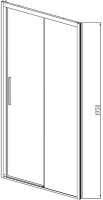Душевая дверь в нишу Vincea Soft VDS-3SO140CL 140 см, стекло прозрачное, хром