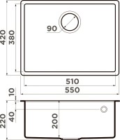 Мойка кухонная Omoikiri Tedori 54-U-GR leningrad grey