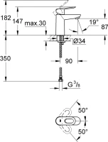 Смеситель для раковины Grohe BauLoop 23337000 Смеситель для раковины Grohe BauLoop 23337000