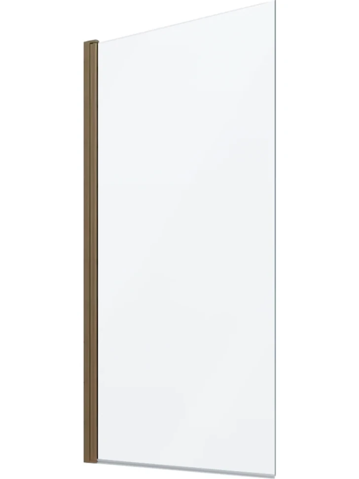 Шторка на ванну Kubele DE020 DE020P601-MAT-BR- 65х150 150х65, профиль бронза светлая, стекло матовое