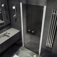 Душевая дверь в нишу Maybahglass MGD-429-1 120 см, профиль матовый белый, стекло графит матовый