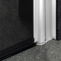 Душевая дверь в нишу Maybahglass MGD-429-1 120 см, профиль матовый белый, стекло графит матовый