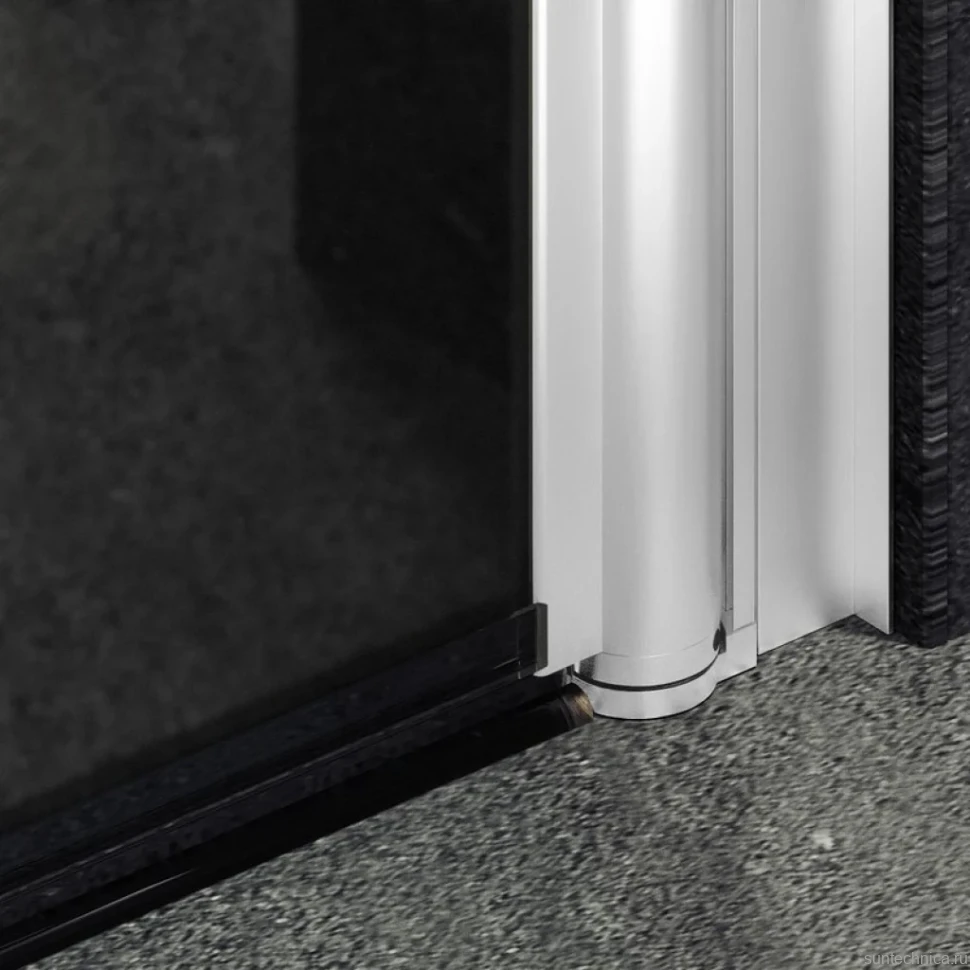 Душевая дверь в нишу Maybahglass MGD-429-1 120 см, профиль матовый белый, стекло графит матовый