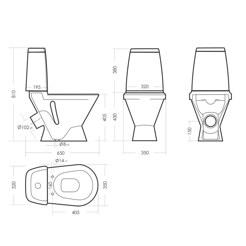 Унитаз-компакт напольный Sanita Кама комфорт глянцевый белый