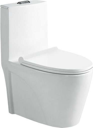 Унитаз-моноблок напольный SantiLine SL-5012 с микролифтом
