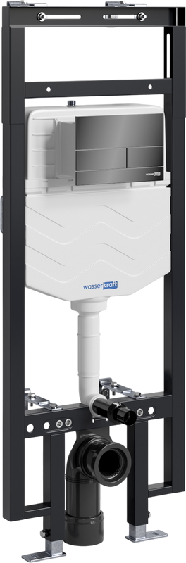 Система инсталляции для унитазов Wasserkraft Dinkel 58TLT.010.ME.PB04 с кнопкой смыва черной