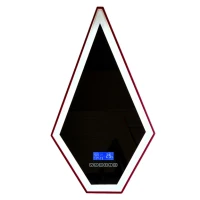 Зеркало Abber Stein AS6611R 45х80 см, с подсветкой, с bluetooth-плеером, красное