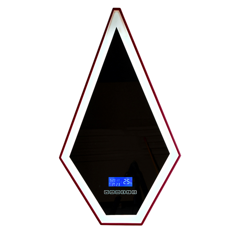 Зеркало Abber Stein AS6611R 45х80 см, с подсветкой, с bluetooth-плеером, красное