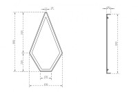 Зеркало Abber Stein AS6611R 45х80 см, с подсветкой, с bluetooth-плеером, красное