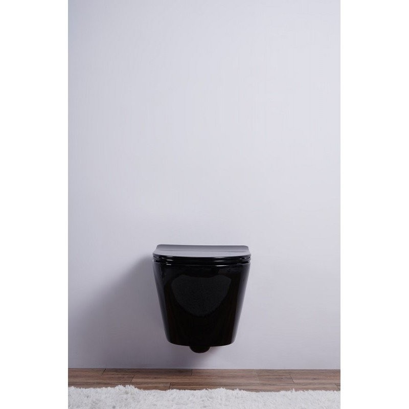 Комплект 3 в 1 Унитаз подвесной Esbano Azalea ESUPAZALB + Инсталляция Fram + Кнопка ESINMTP21ST цвет сатин