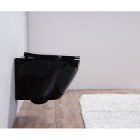 Комплект 3 в 1 Унитаз подвесной Esbano Azalea ESUPAZALB + Инсталляция Fram + Кнопка ESINMTP21ST цвет сатин