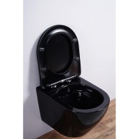 Комплект 3 в 1 Унитаз подвесной Esbano Azalea ESUPAZALB + Инсталляция Fram + Кнопка ESINMTP21ST цвет сатин