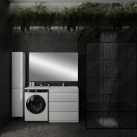 Мебель для ванной комнаты Style Line Даллас 140 R люкс, белая, зеркало DIWO Элиста