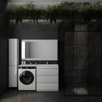 Мебель для ванной комнаты Style Line Даллас 140 R люкс, белая, зеркало DIWO Элиста