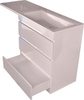 Мебель для ванной комнаты Style Line Даллас 140 R люкс, белая, зеркало DIWO Элиста