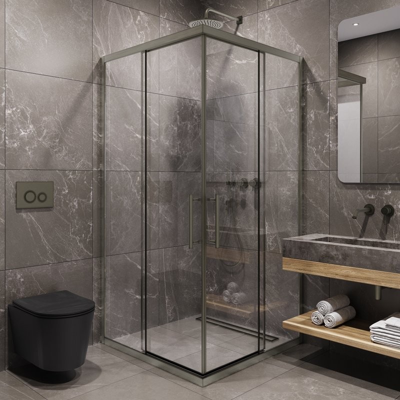 Душевой уголок Timo TKSS-90/13C-8 100x100 см, профиль никель, стекло прозрачное