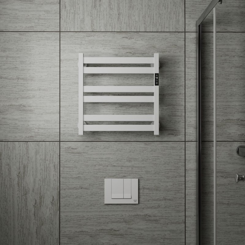 Полотенцесушитель электрический Bauedge Elite AF0035 52x53, белый матовый