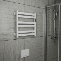 Полотенцесушитель электрический Bauedge Elite AF0035 52x53, белый матовый