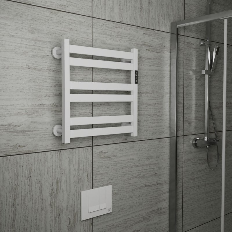 Полотенцесушитель электрический Bauedge Elite AF0035 52x53, белый матовый