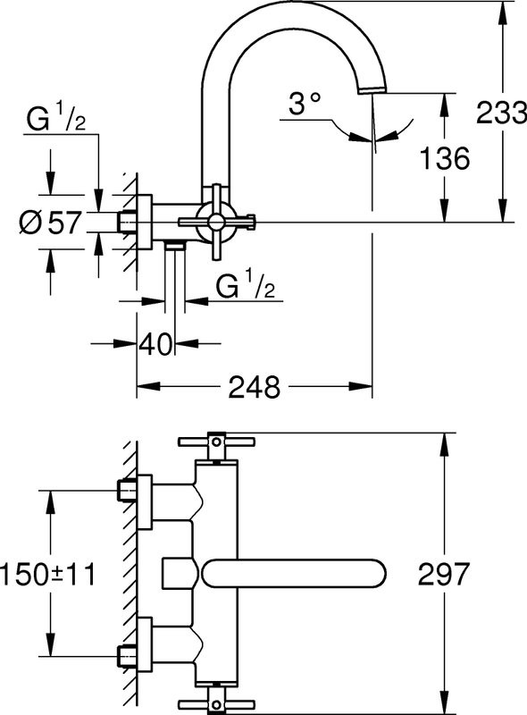 Смеситель для ванны с душем Grohe Atrio New 25010AL3