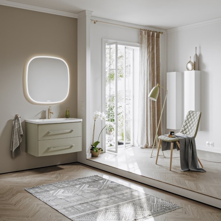 Мебель для ванной комнаты Aqwella 5 stars Neringa 80 подвесная, шалфей зеленый