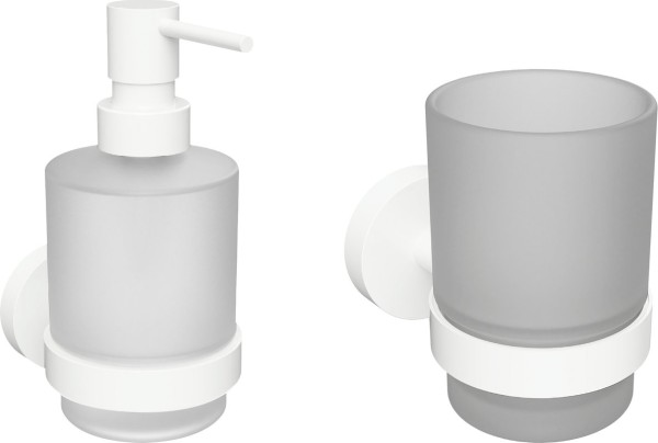 Набор Дозатор Bemeta White + Стакан