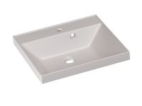 Тумба с раковиной Style Line Батлер Люкс Plus 50 напольная, белый глянец, раковина жасмин