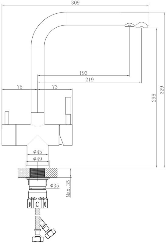 Смеситель для кухни Domaci Ливорно D8651BK черный
