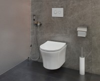 Унитаз подвесной Ceruttispa Adige Aria 7837 безободковый, с микролифтом