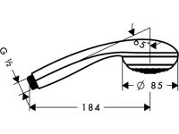Душевая лейка Hansgrohe Crometta 85 1jet 28585000 Душевая лейка Hansgrohe Crometta 85 1jet 28585000