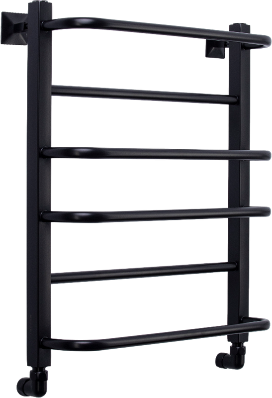 Полотенцесушитель водяной Comfysan Puro-K W-6 60х50 60x55 см, черный матовый, лесенка