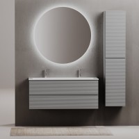 Мебель для ванной комнаты Sancos Folk 120 на двоих, ergraut soft