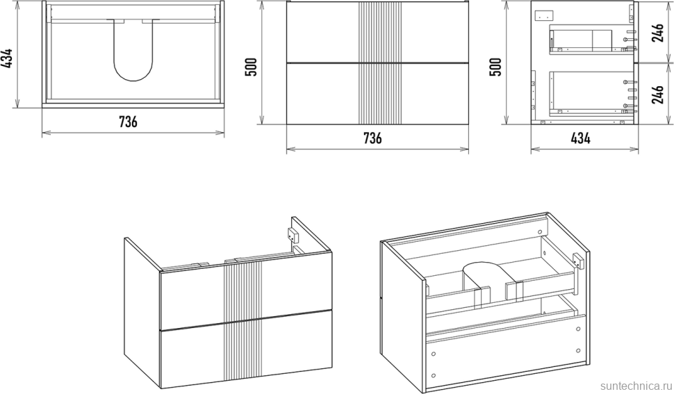 Мебель для ванной комнаты Brevita Vega 80 подвесная, зеленая, золото