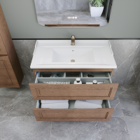 Тумба с раковиной Caprigo Wales 90 светлый орех