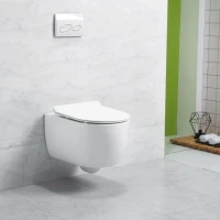 Унитаз подвесной Art&Max Bologna AM211CHR/AM211SC безободковый, с микролифтом, белый
