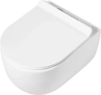 Унитаз подвесной Art&Max Bologna AM211CHR/AM211SC безободковый, с микролифтом, белый