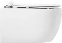 Унитаз подвесной Art&Max Bologna AM211CHR/AM211SC безободковый, с микролифтом, белый