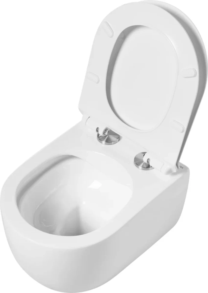 Унитаз подвесной Art&Max Bologna AM211CHR/AM211SC безободковый, с микролифтом, белый