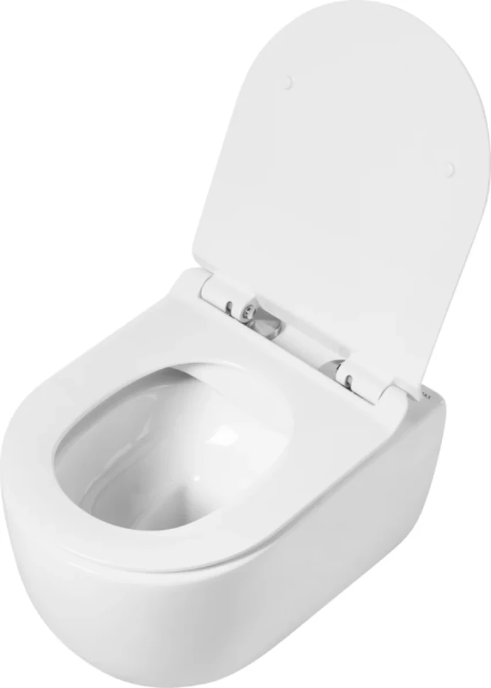 Унитаз подвесной Art&Max Bologna AM211CHR/AM211SC безободковый, с микролифтом, белый