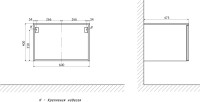 Мебель для ванной комнаты STWORKI Ольборг 120 столешница дуб французский, без отверстий, 2 тумбы 60 + 2 раковины