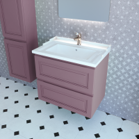 Тумба с раковиной Caprigo Wales Смальти 70 лиловая