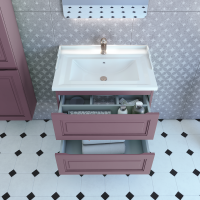 Тумба с раковиной Caprigo Wales Смальти 70 лиловая