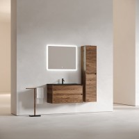 Мебель для ванной комнаты Sancos Libra 90 см дуб чарльстон, черная раковина